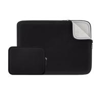 RAINYEAR 14 Pollici Manicotto del computer portatile compatibile con 15 Pollici Macbook Air M2 M3 M4, 14 Pollici Notebook Chromebook Fluffy fodera imbottita Caso(Nero,Versione Aggiornata)