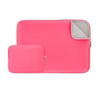 RAINYEAR 14 Pollici Manicotto del computer portatile compatibile con 15 Pollici Macbook Air M2 M3 M4, 14 Pollici Notebook Chromebook Fluffy fodera imbottita Caso(Rosa Brillante,Versione Aggiornata)