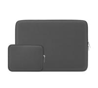 RAINYEAR 15,6 Pollici Custodia Protettiva per Laptop PC Computer Portatili Sleeve Caso Borsa da Trasporto con Piccola Borsa Aggiuntiva,Compatibile con 15,6" Chromebook Ultrabook Notebook,Grigio