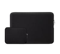 RAINYEAR 15,6 Pollici Custodia Protettiva per Laptop PC Computer Portatili Sleeve Caso Borsa da Trasporto con Piccola Borsa Aggiuntiva,Compatibile con 15,6" Chromebook Ultrabook Notebook,Nero