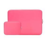 RAINYEAR 15,6 Pollici Custodia Protettiva per Laptop PC Computer Portatili Sleeve Caso Borsa da Trasporto con Piccola Borsa Aggiuntiva,Compatibile con 15,6" Chromebook Notebook,Rosa Brillante