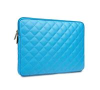 RAINYEAR 15,6 Pollici Custodia Protettiva per Laptop PC Computer Sleeve Antiurto Impermeabile Caso Synthetic PU Leather Borsa Con Motivo a Diamante,Compatibile 15,6" Chromebook Notebook,Blu