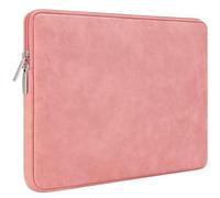 RAINYEAR 15,6 Pollici Custodia Protettiva per Laptop PC Computer Sleeve Impermeabile Caso Synthetic Pelle Scamosciata Leather Borsa,Compatibile con 15,6" Notebook Ultrabook Chromebook,Corallo