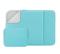 RAINYEAR 15,6 pollici Laptop Sleeve Custodia morbida Borsa con fodera soffice con tasca frontale e custodia per accessori, compatibile con 15,6 pollici Notebook Computer Chromebook, Blu