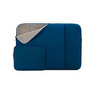 RAINYEAR 15,6 pollici Laptop Sleeve Custodia morbida Borsa con fodera soffice con tasca frontale e custodia per accessori, compatibile con 15,6 pollici Notebook Computer Chromebook, Blu Navy
