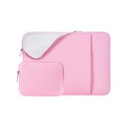 RAINYEAR 15,6 pollici Laptop Sleeve Custodia morbida Borsa con fodera soffice con tasca frontale e custodia per accessori, compatibile con 15,6 pollici Notebook Computer Chromebook, Rosa
