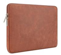 RAINYEAR 16 Pollici Manicotto del computer portatile PU Custodia in pelle scamosciata Sacchetto protettivo per 16 Pollici MacBook Pro/Max M1 M2 M3 M4 A2141 A2485 A2780 A2991 A3403 A3186, Marrone