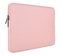 RAINYEAR Custodia morbida in pelle PU per laptop da 14 pollici per notebook e Chromebook da 14 pollici, e borsa da protettiva e resistente all'acqua per MacBook Air da 15 pollici M5 M4 M3 M2, Rosa