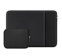 RAINYEAR Custodia per laptop da 15 pollici con tasca e sacchetto porta accessori, compatibile con MacBook Pro da 15,4 pollici (modelli A1938, A1707, A1990) e Chromebook da 15 pollici, Nero