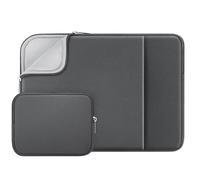 RAINYEAR Custodia per laptop per MacBook Air da 13 pollici M5 M4 M3 M2 M1 e custodia imbottita per MacBook Pro da 13,3 e 14 pollici con tasca frontale e tasca porta accessori, Grigio