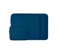 RAINYEAR Manicotto del computer portatile compatibile con 13,3 Pollici Notebook Chromebook, 13 Pollici Macbook Air Pro A1369 A1466 A1278 Caso con tasca frontale e accessori Pouch, Blu Navy