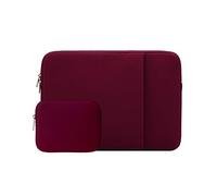 RAINYEAR Manicotto del computer portatile compatibile con 13,3 Pollici Notebook Chromebook, 13 Pollici Macbook Air Pro A1369 A1466 A1278 Caso con tasca frontale e accessori Pouch, Rosso