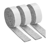 Rairsky 3 rotoli di feltro autoadesivo per mobili, sedie, tavoli, armadi, sgabelli, divano, pouf, letto, scrivania, panchina, parquet, piastrelle, moquette, laminato, grigio (100 x 2 cm)