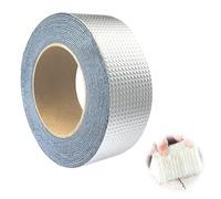 Rairsky Nastro Adesivo Super Impermeabile 5cm*10m,Nastro Autoagglomerante Forte,Nastro Sigillante in Gomma Butilico,Butyl Sealant Tape per Riparazione di Fessure, Grondaie e Fori sul Tetto (Argento)