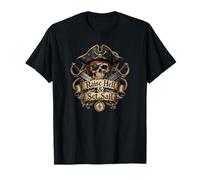 Raise Hell & Set Sail Pirate Skull - Avventura Nautica Maglietta