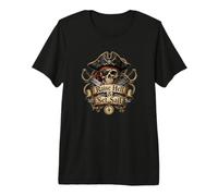 Raise Hell & Set Sail Pirate Skull - Avventura Nautica Maglietta Premium
