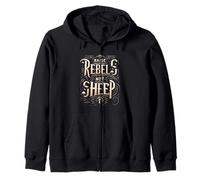 Raise Rebels Not Sheep Motivazione indipendente |--- Felpa con Cappuccio