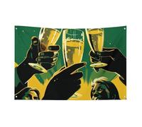 Raise Your Beer Glass Flag 119,4 x 177,8 cm No Fade Bandiera di benvenuto Giardino Cortile Casa Bandiere Decorative Giardino Cortile Cartello Interno Esterno Banner Party Home Decor