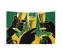 Raise Your Beer Glass Flag 152,4 x 243,8 cm No Fade Bandiera di benvenuto Giardino Cortile Casa Bandiere Decorative Giardino Cortile Cartello Interno Esterno Banner Party Home Decor