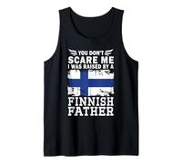 Raised by a Finnish Father Father's Day Finland Flag Canotta