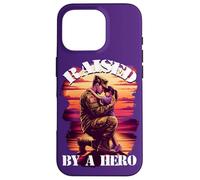 Raised by a Hero Military Father and Daughter Military Kids Custodia per iPhone 16 Pro