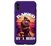 Raised by a Hero Military Father and Daughter Military Kids Custodia per iPhone XS Max