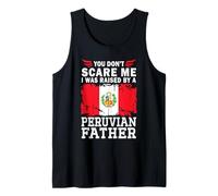Raised by a Peruvian Father Father's Day Peru Flag Canotta