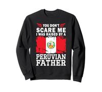 Raised by a Peruvian Father Father's Day Peru Flag Felpa