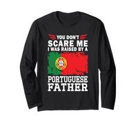 Raised by a Portuguese Father Father's Day Portugal Flag Maglia a Manica