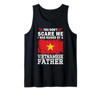 Raised by a Vietnamese Father Father's Day Vietnam Flag Canotta