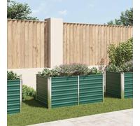 Raised Garden Bed 160x80x77 cm, Galvanized Steel Elevated Planter Box for Vegetables Herbs Flowers, Large Outdoor Green Metal Gardening Kit for Balcony Patio Yard, Durable Easy to Assemble