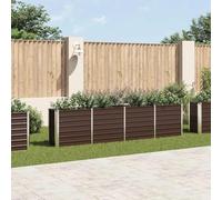 Raised Garden Bed 320x40x77 cm Galvanized Steel Brown - Large Elevated Planter Box for Vegetables, Herbs, Flowers Sturdy Durable with Rounded Edges - Easy Assembly for Balcony, Patio, Deck