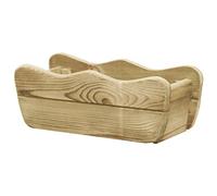 Raised Garden Bed 50x18x18 cm Pine Wood Planter Box for Flowers Herbs Vegetables, Weather Resistant Treated Timber Outdoor Indoor Decor, Easy Assembly Wavy Edge Design Balcony Patio DIY Gardening