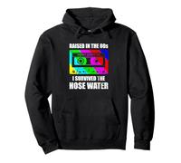 Raised in The 80s Cassette Tape Funny Retro Felpa con Cappuccio