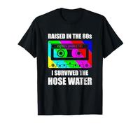 Raised in The 80s Cassette Tape Funny Retro Maglietta