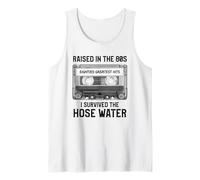 Raised in The 80s. Hose Water. Cassette Tape Funny Retro Canotta