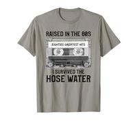 Raised in The 80s. Hose Water. Cassette Tape Funny Retro Maglietta