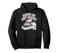 Raised On Dirt Tracks Corsa su Pista sterrata Felpa con Cappuccio