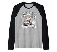Raised On Dirt Tracks Corsa su Pista sterrata Maglia con Maniche Raglan