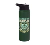 Raised On Discipline - Guantoni da boxe Stainless Steel Insulated Water Bottle