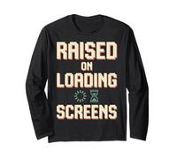 Raised On Loading Screens Y2K Nostalgia Meme Internet Humor Maglia a Manica