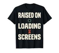 Raised On Loading Screens Y2K Nostalgia Meme Internet Humor Maglietta