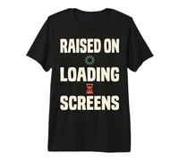 Raised On Loading Screens Y2K Nostalgia Meme Internet Humor Maglietta Premium