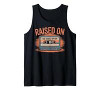 Raised ON Old School Hip Hop Cassetta Vintage Rap Anni 80 Canotta