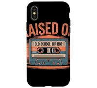 RAISED ON OLD SCHOOL HIP HOP Cassetta Vintage Rap Anni 80 Custodia per iPhone X/XS
