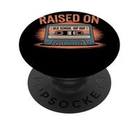 RAISED ON OLD SCHOOL HIP HOP Cassetta Vintage Rap Anni 80 PopSockets PopGrip Adesivo