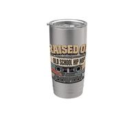 Raised ON Old School Hip HOP Tshirt Cassette Graffiti Rap Bicchiere termico in acciaio inox doppia parete