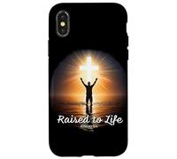 Raised to Life - Christian Faith Church Baptism Romans 6:4 Custodia per iPhone X/XS