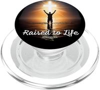 Raised to Life - Christian Faith Church Baptism Romans 6:4 PopSockets PopGrip per MagSafe