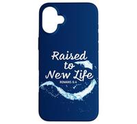 Raised to New Life Christian Faith Church Baptism Romans 6:4 Custodia per iPhone 16 Plus